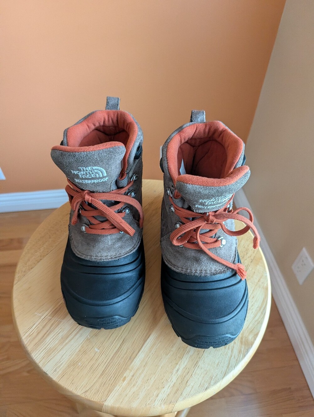 The North Face Kids Brown & Orange Waterproof Snow Boots